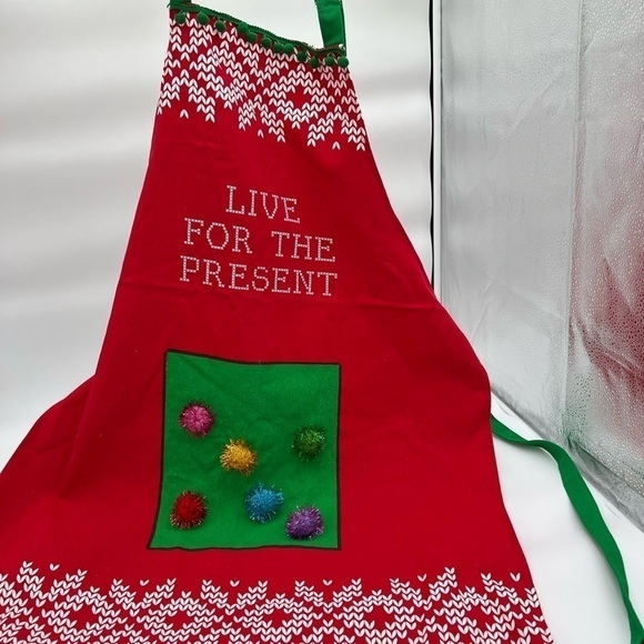 Two’s company pretty ugly Christmas apron NWT - Picture 10 of 15